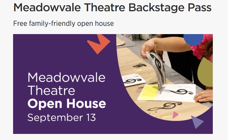 Sept 13 theatre open house Feb 8 Erin Mills United Church
